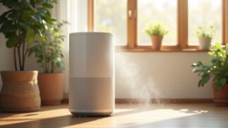 sleek-smart-air-purifier-on-a-wooden-floor-next-to-a-window-with-sunlight-casting-shadows-surrounded-by-floating-dust-motes-and-clean-air-visuals